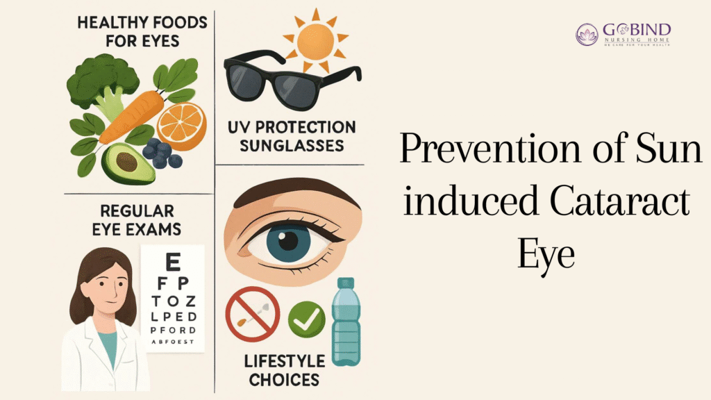 Protecting eyes from sun-induced cataracts with UV-blocking sunglasses
