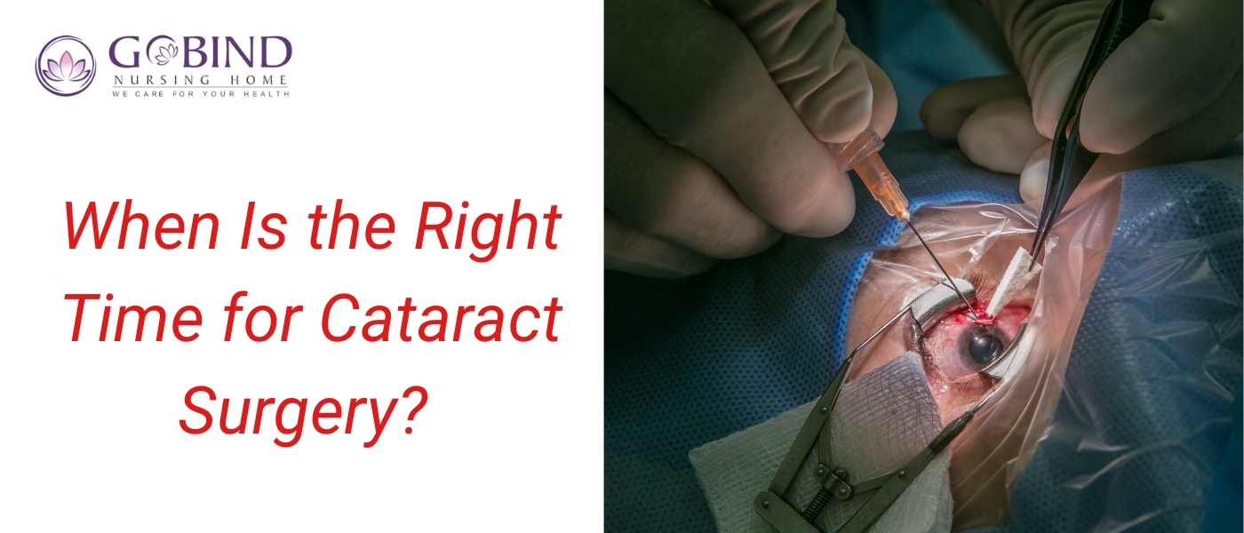 “Cataract surgery procedure being performed by an ophthalmologist — detailed illustration for understanding the right time for cataract surgery.”