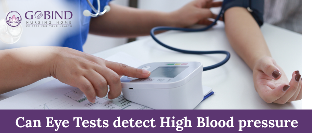 High blood pressure, also known as hypertension, can cause damage to blood vessels throughout the body, including those in the eyes.