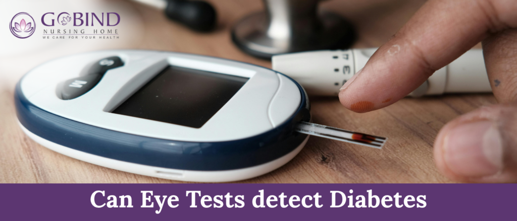 Diabetes affects how your body controls blood sugar levels. Over time, high blood sugar can damage blood vessels, including those in the eyes.