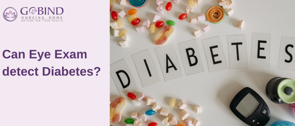 One of the most common health conditions detected during an eye examination is diabetes.